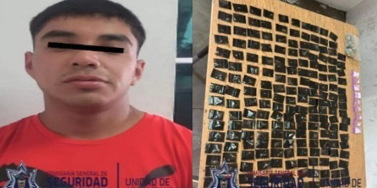 Detienen en Nezahualcóyotl a presunto distribuidor con más de 200 dosis de droga