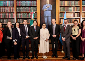 Titular de Segob presume supuestos avances ante comisionado de la ONU para los Derechos Humanos