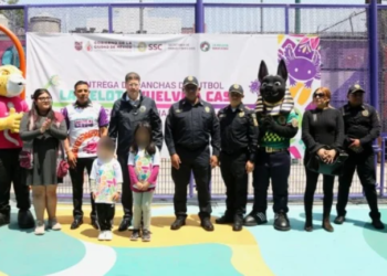 El jefe de la Policía capitalina, inauguró una “Cancha Mundialista”, en la antesala del “Mundial FIFA 2026”