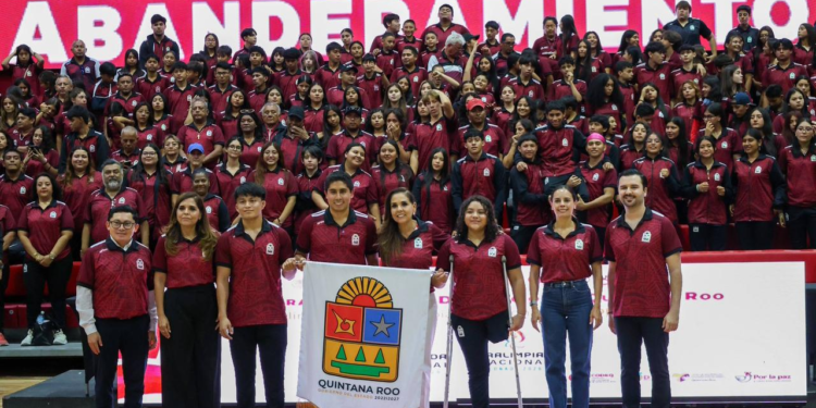 ABANDERAN ANA PATY PERALTA Y MARA LEZAMA A DELEGACIÓN QUINTANA ROO PARA LA CONADE 2026