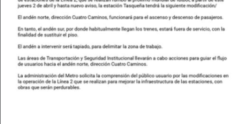 Rehabilitación del Metro CDMX: Tasqueña tendrá un ajuste en su operación rumbo al Mundial 2026