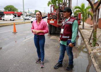 SUPERVISA ANA PATY PERALTA TRABAJOS PREVENTIVOS POR LLUVIAS