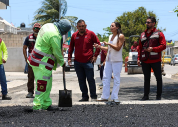 SUPERVISA ANA PATY PERALTA JORNADAS DE BACHEO EN CANCÚN
