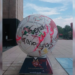 Vandalizan balón mundialista frente al Monumento a la Revolución