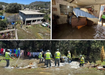 Reportan fuerte fuga de agua potable en Xochimilco; al menos 4 casas inundadas