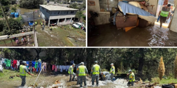 Reportan fuerte fuga de agua potable en Xochimilco; al menos 4 casas inundadas