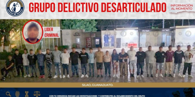 Detienen a 22 presuntos operadores del CJNG en Guanajuato