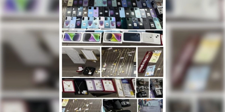 Detienen a cuatro personas por el robo 56 celulares, relojes y joyería en Miguel Hidalgo