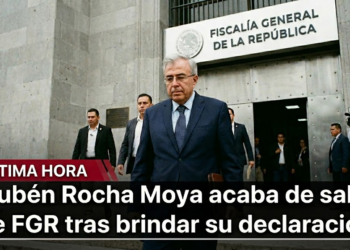 Rubén Rocha Moya acude a rendir su declaración a la FGR con sede en Sinaloa