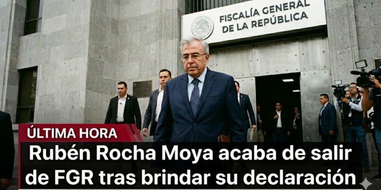 Rubén Rocha Moya acude a rendir su declaración a la FGR con sede en Sinaloa