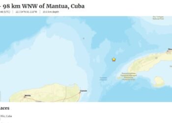 Tiembla de nuevo cerca de Cuba y se siente en Quintana Roo
