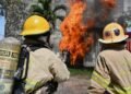 Capacitación de bomberos de Chetumal