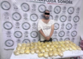 Detienen a sujeto con 21 kilogramos de metanfetamina en Huatabampo, Sonora