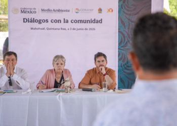 Alicia Bárcena exhorta a promover el turismo en Mahahual, QR; se reúne con habitantes y empresarios