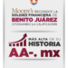 MOODY’S ELEVA LA CALIFICACIÓN CREDITICIA DEL MUNICIPIO DE BENITO JUÁREZ A AA-.MX