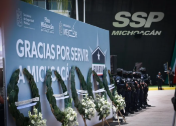 Cinco elementos de la “Guardia Civil de Michoacán”, “Homenaje Póstumo”