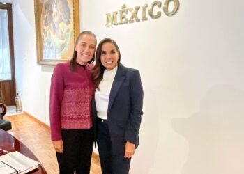 Se reúnen Claudia Sheinbaum y Mara Lezama