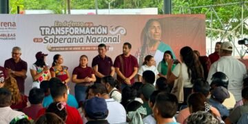 Gino Segura acompaña a la militancia de Morena en Bacalar y refrenda el llamado a la unidad del movimiento