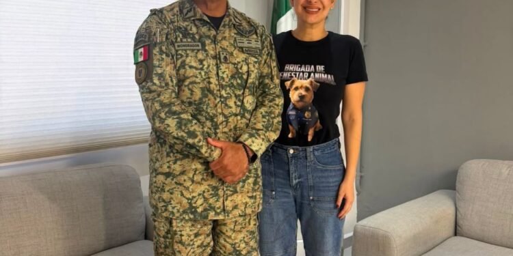 Estefanía Mercado fortalece coordinación con el Ejército Mexicano para reforzar la seguridad en Playa del Carmen