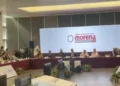 A puerta cerrada, senadores de Morena se reúnen con gabinete presidencial en su plenaria