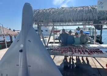 Pescan dron militar en el Golfo de México