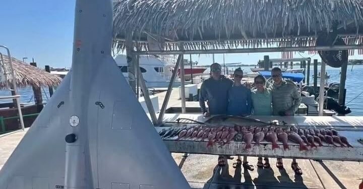 Pescan dron militar en el Golfo de México