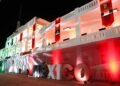Enciende Gobierno de Quintana Roo las luces patrias del Palacio de Gobierno en Chetumal