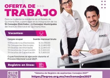 Gana hasta $23 mil al mes: IEQROO abre convocatoria laboral