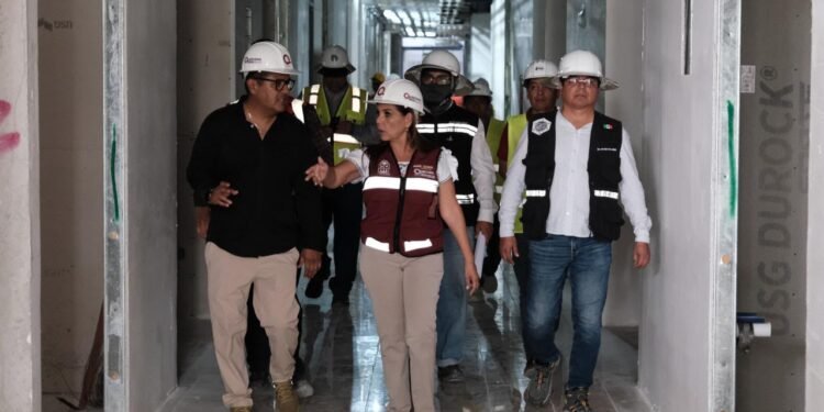 Mara Lezama supervisa ampliación del Hospital General del ISSSTE en Chetumal