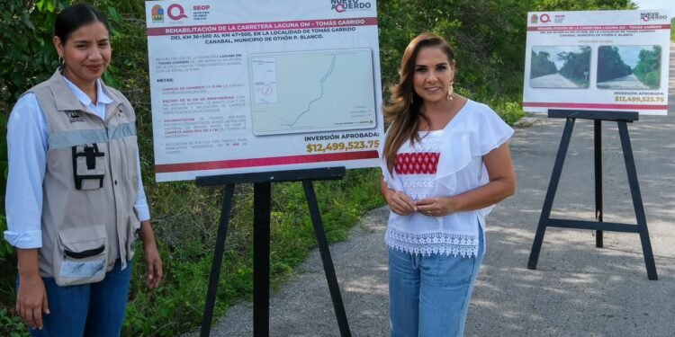 Anuncia Mara Lezama rehabilitación de carretera Laguna Om a Tomás Garrido y transformará la movilidad de las personas
