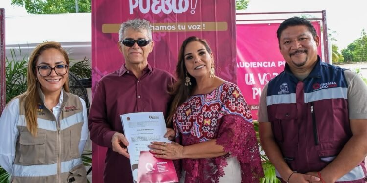 Atiende Mara Lezama en Calderitas, Othón P. Blanco, demandas de más de mil personas con apoyos y trámites resueltos