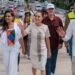 Supervisan Claudia Sheinbaum y Mara Lezama obras del distribuidor Kukulcán, conexión estratégica del Puente Nichupté