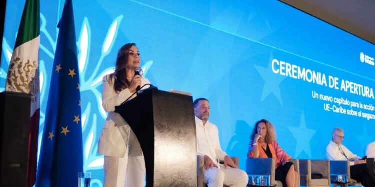 Quintana Roo es epicentro mundial contra el sargazo; inaugura Mara Lezama la 4ª Conferencia UE–Caribe Global Gateway