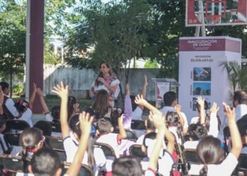 Entrega Mara Lezama un domo más en Cozumel, para beneficio de 730 estudiantes de primaria